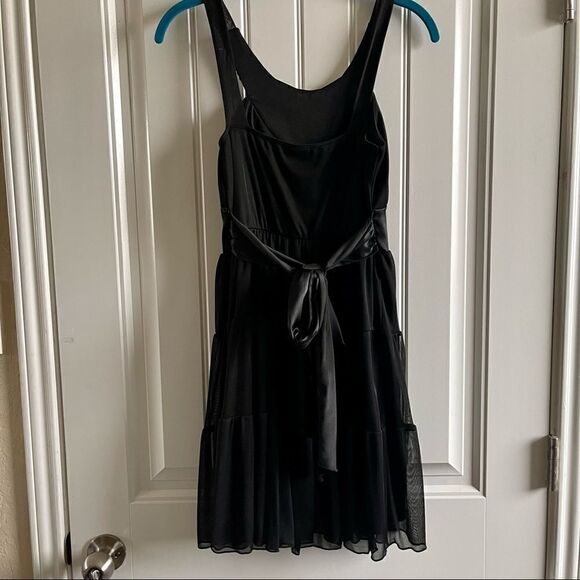 Love Reign Black Jewel Beaded Neckline Black Tie Holiday Party Midi Dress SZ S - Picture 7 of 9